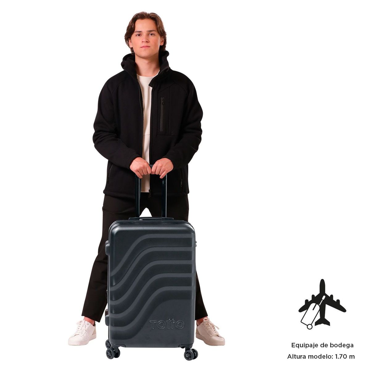 TOTTO - Maleta de 23 kilos 360 Bazy+ Negro