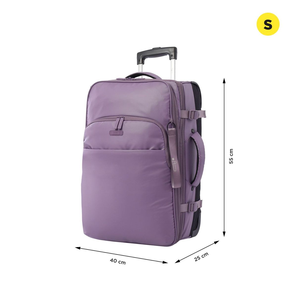 TOTTO - Maleta de viaje Cabina expandible 10 Kg Totto Trip S Morada