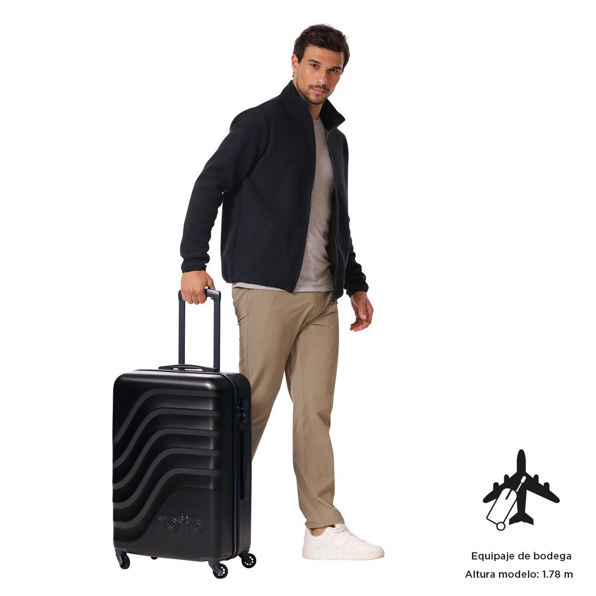 TOTTO - Maleta de 23 kilos 360 Bazy Negra