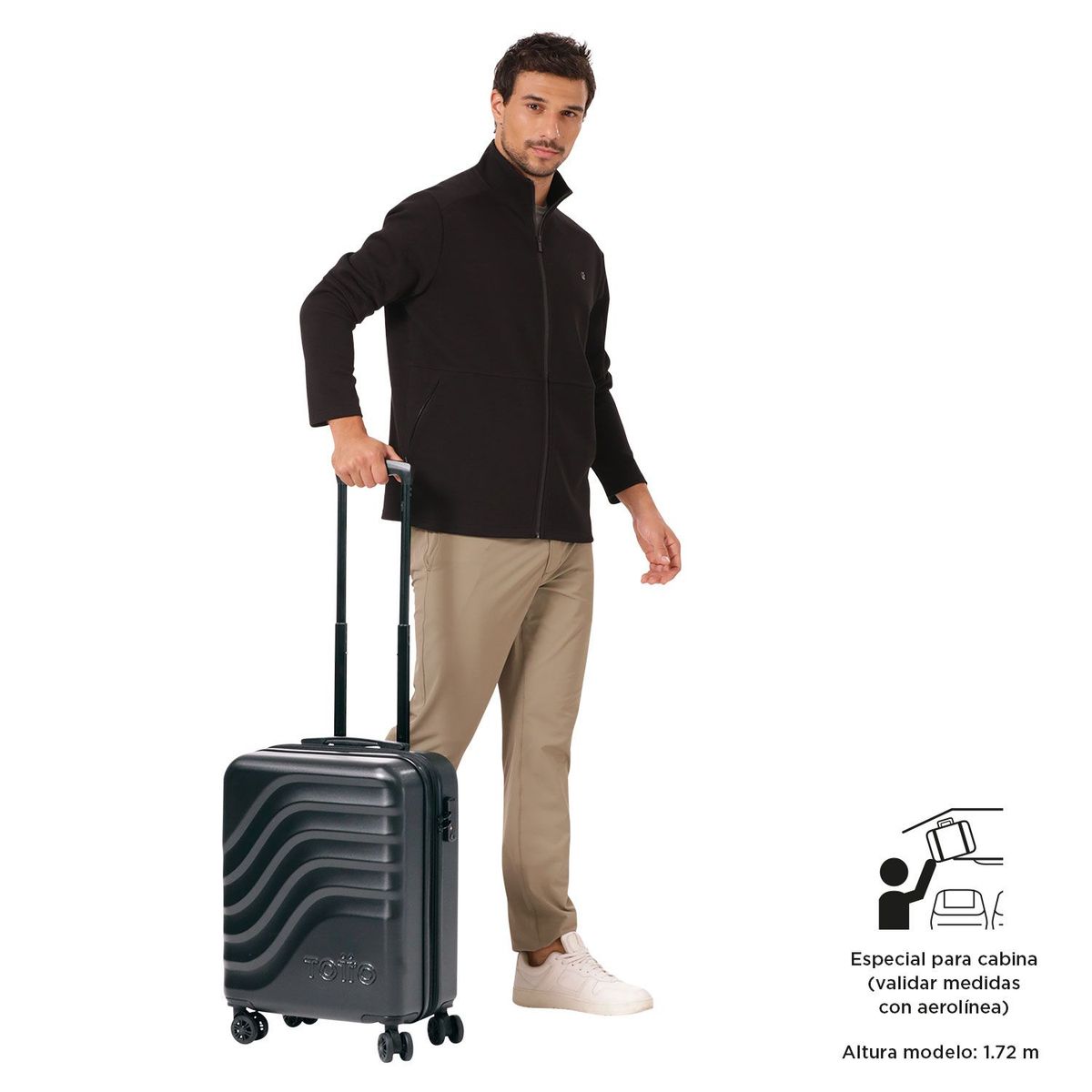 TOTTO - Maleta de Cabina 360 Bazy+ S Negro