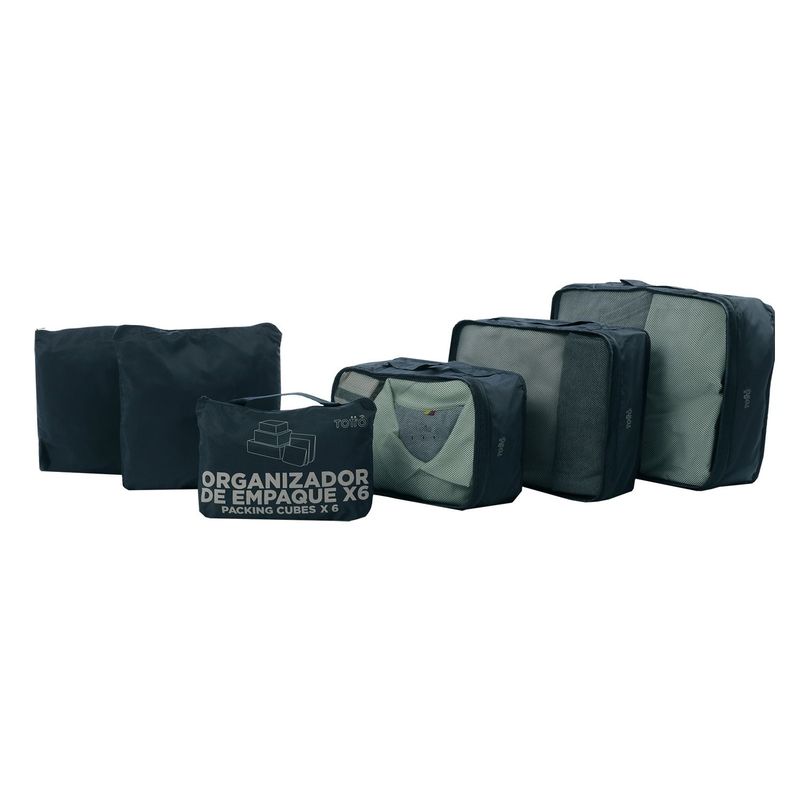 TOTTO - Organizador de viaje Packing Cube X 6 Azul