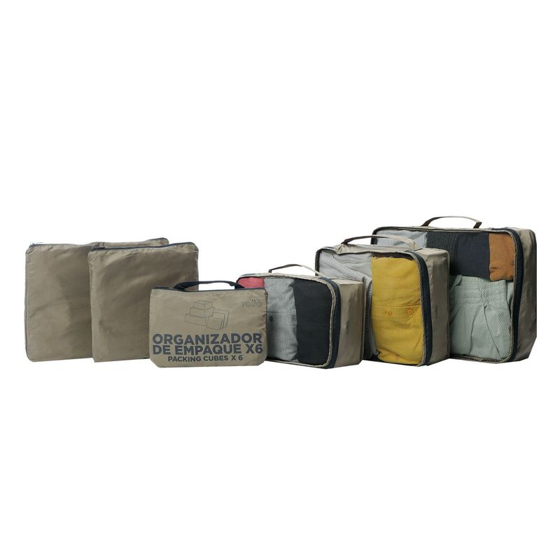 TOTTO - Organizador de viaje Packing Cube X 6 Terreo