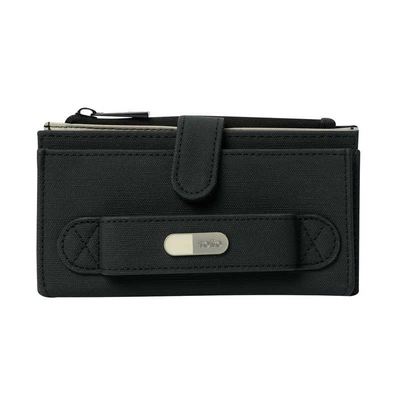 TOTTO - Billetera Dull L Con RFID Blocker Negra