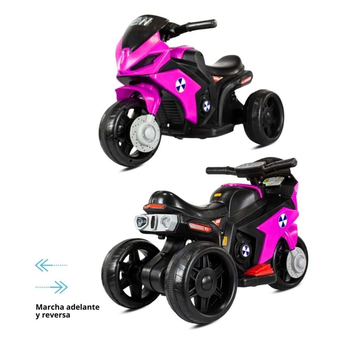 PRINSEL - Moto Electrica Recargable niños niñas Paris Rosado 6V