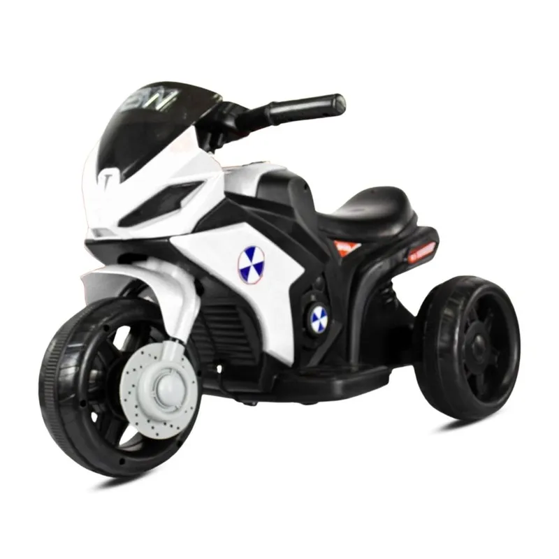 PRINSEL - Moto Eléctrica Recargable niños niñas Paris GP Blanco 6V