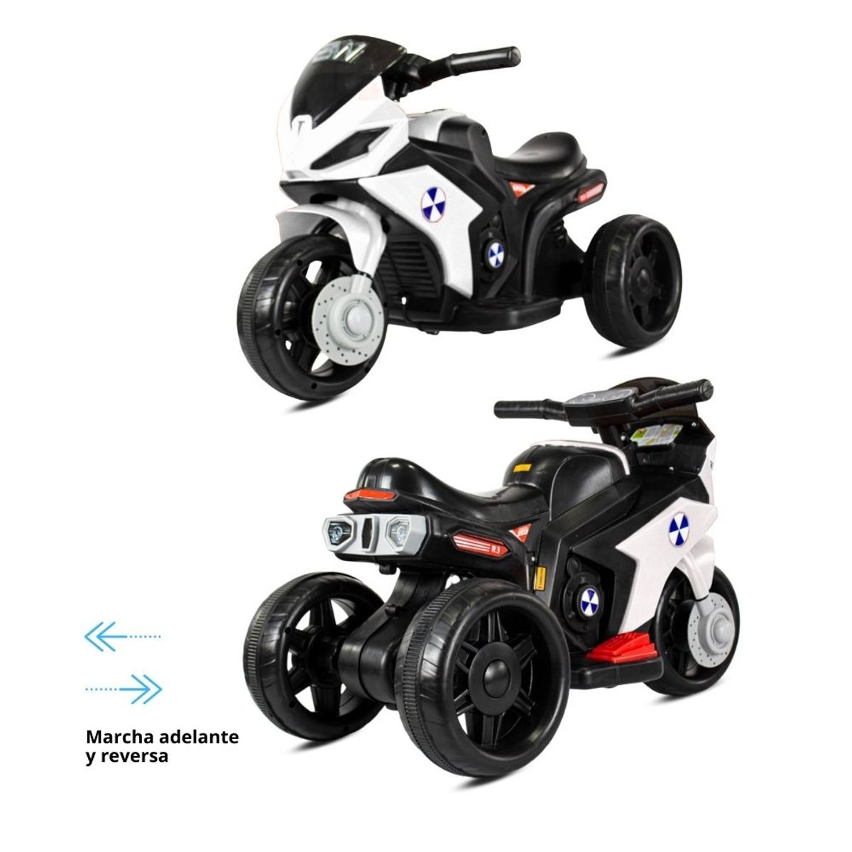 PRINSEL - Moto Eléctrica Recargable niños niñas Paris GP Blanco 6V