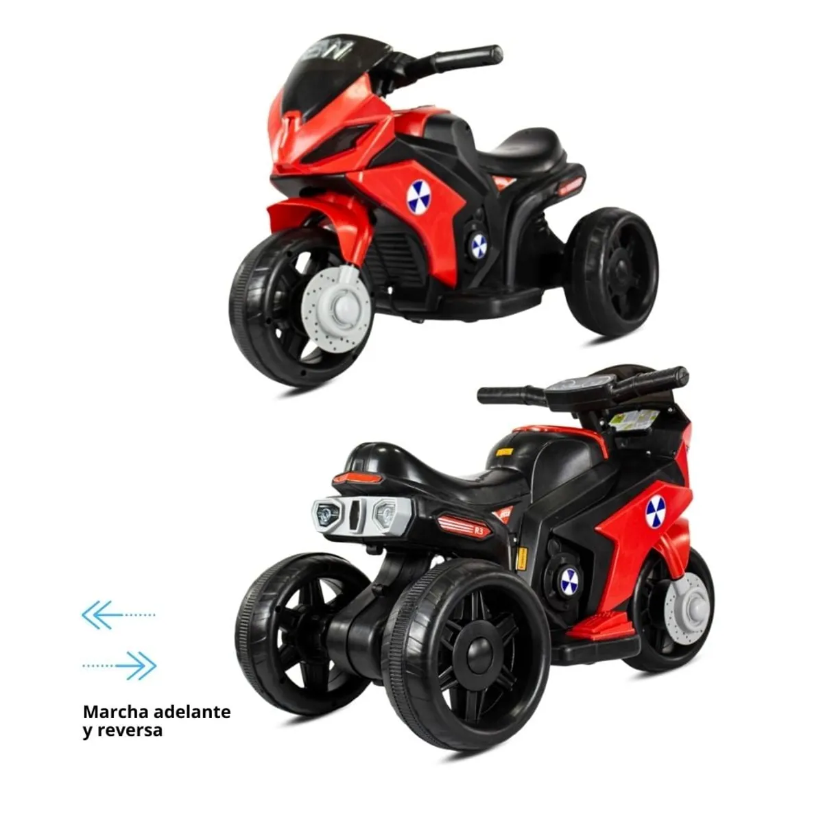 PRINSEL - Moto Electrica Recargable niños niñas Paris Rojo 6V
