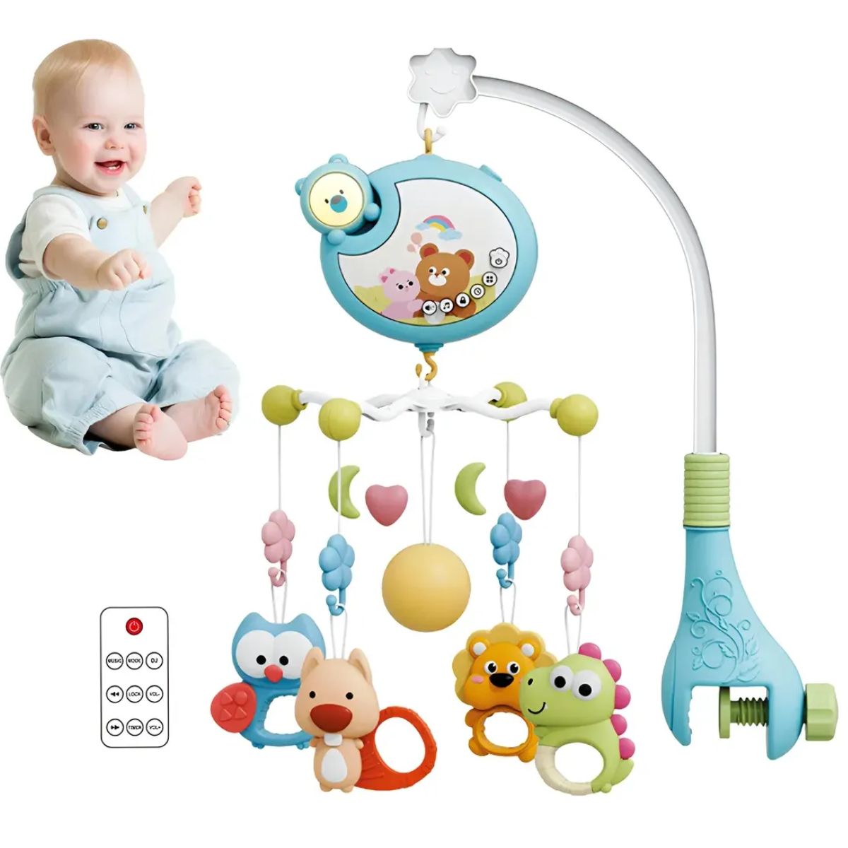 GENERICO - Móvil Juguete Musical Infantil Bebés Niños Corral  Cuna Control Remoto