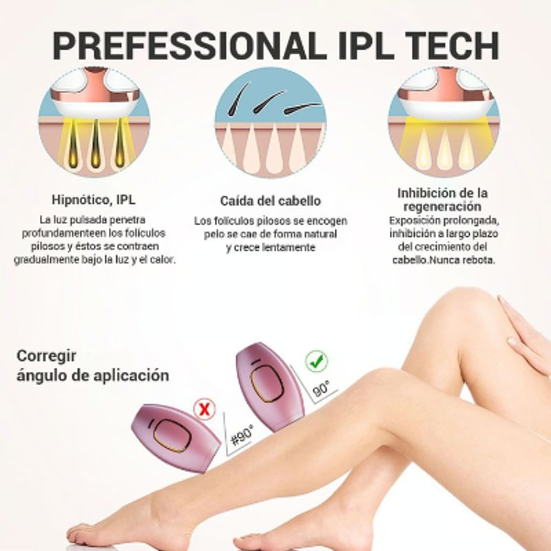 GENERICO - Depilador Portatil Láser permanente IPL Para Uso Doméstico Sin Dolor