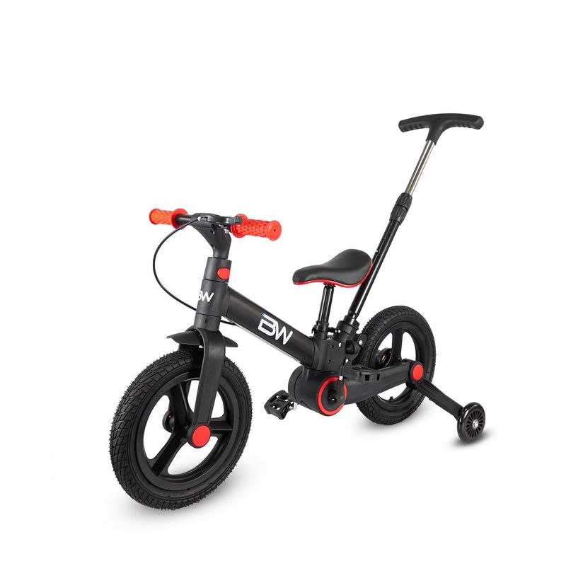 PRINSEL - Bicicleta de Balance Infantil 4 En 1 Revolt Plegable Negra