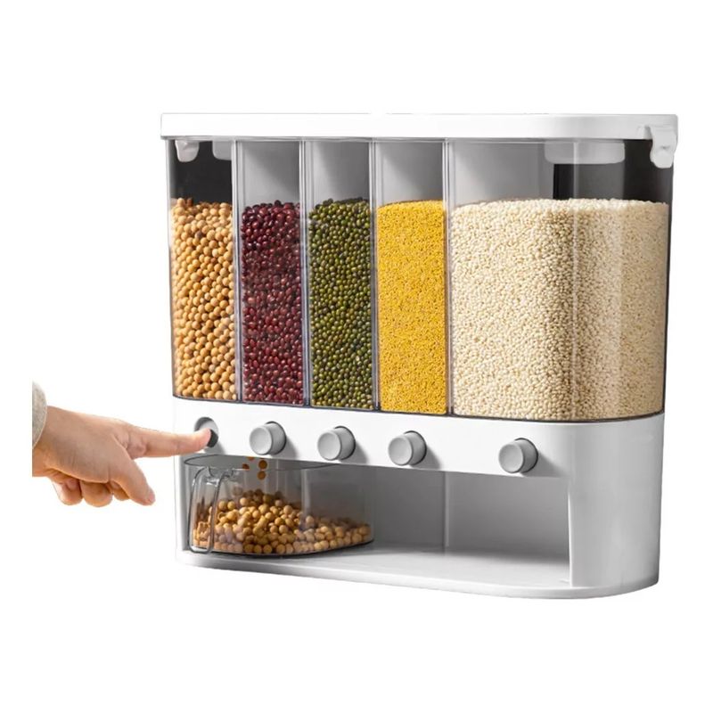 GENERICO - Dispensador De Alimentos Frutos Secos 6 Compartimientos