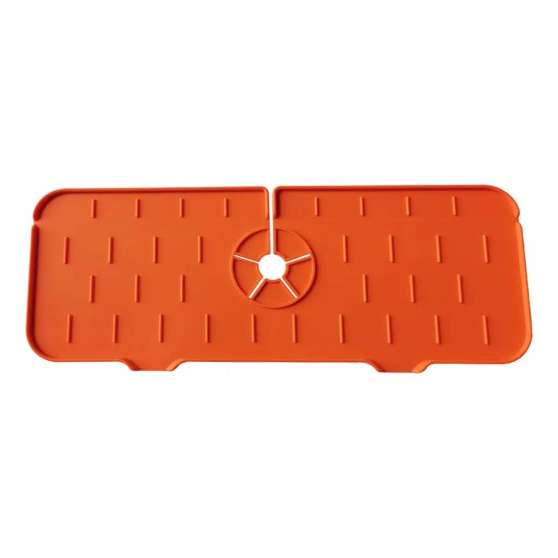 GENERICO - Tapete De Silicona Escurridor Grifo Cocina Fregadero Color Naranja
