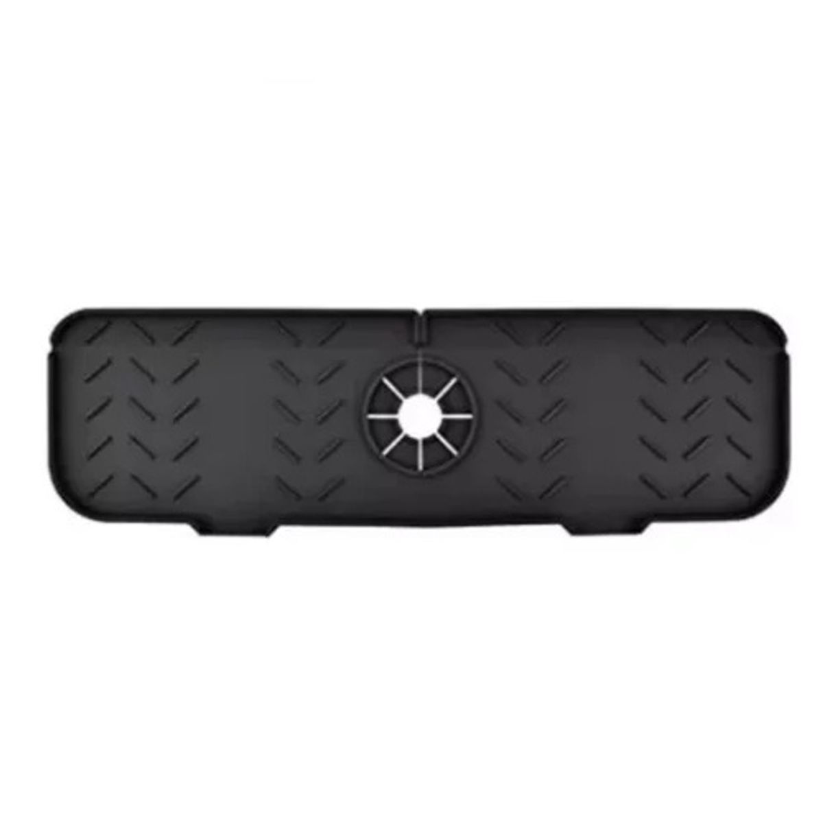 GENERICO - Tapete De Silicona Escurridor Grifo Cocina Fregadero Color Negro