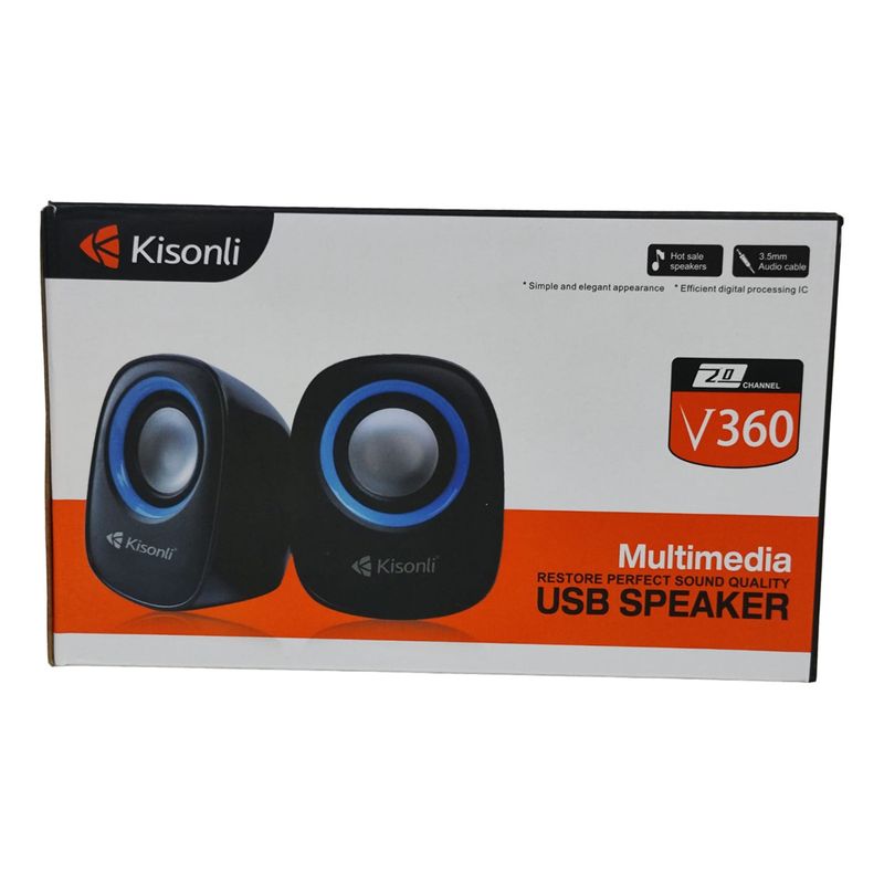 GENERICO - Parlantes Pc Multimedia Conexión Usb 35mm Control Volumen