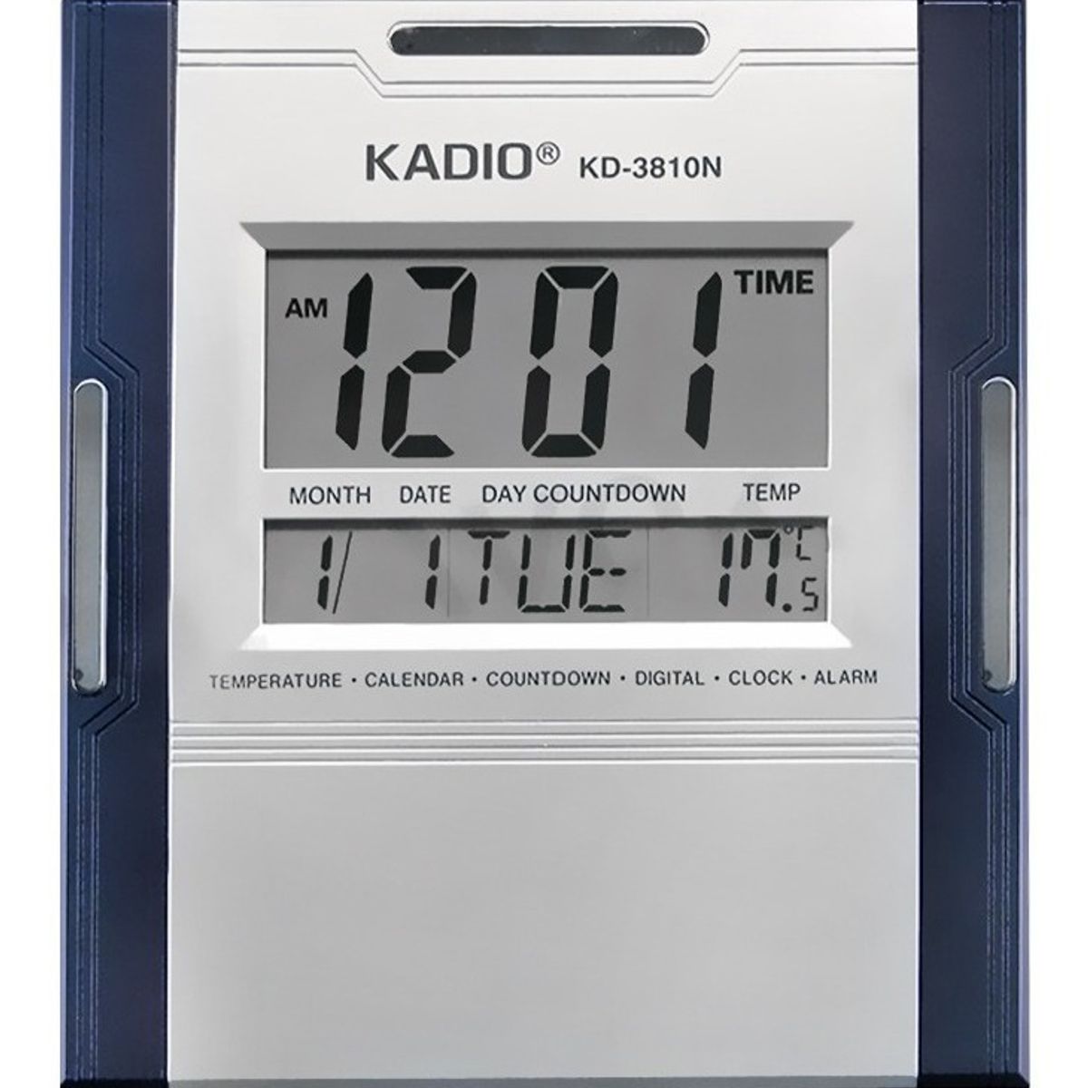 KADIO - Reloj Digital Temperatura Pared Cuadrado Kadio Kd-3808 Gris