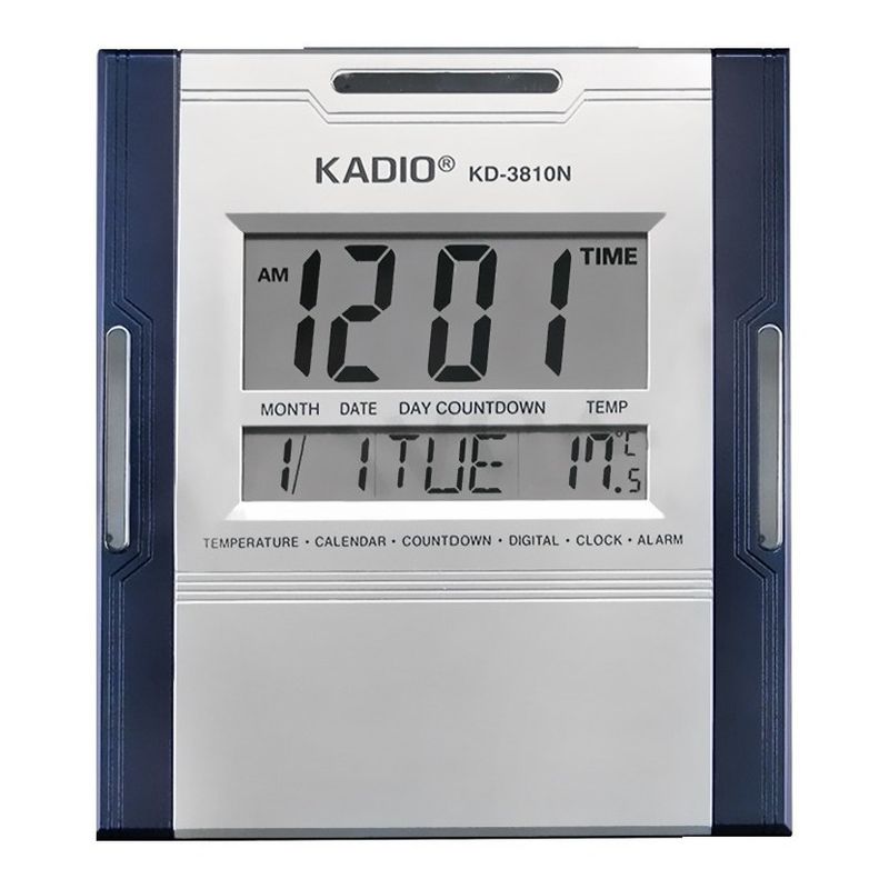 KADIO - Reloj Digital Temperatura Pared Cuadrado Kadio Kd-3808 Gris