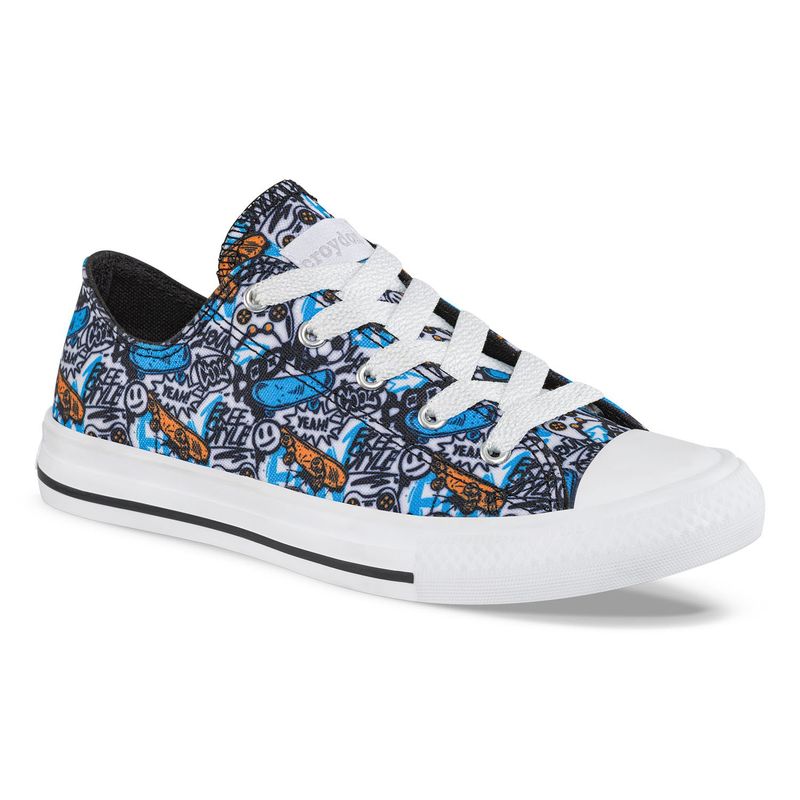 CROYDON - Tenis Casuales Krabs Bajo Azul para Niño Croydon