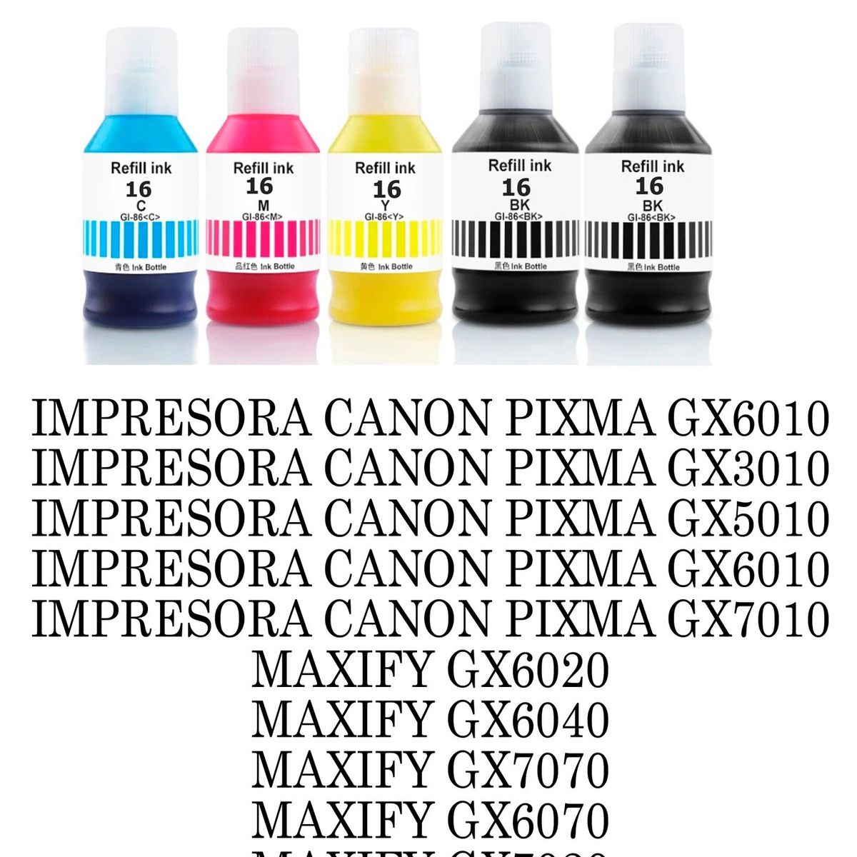 GENERICO - Tinta Generica Canon Gi-16 Cian MAXIFY GX6010 GX7010