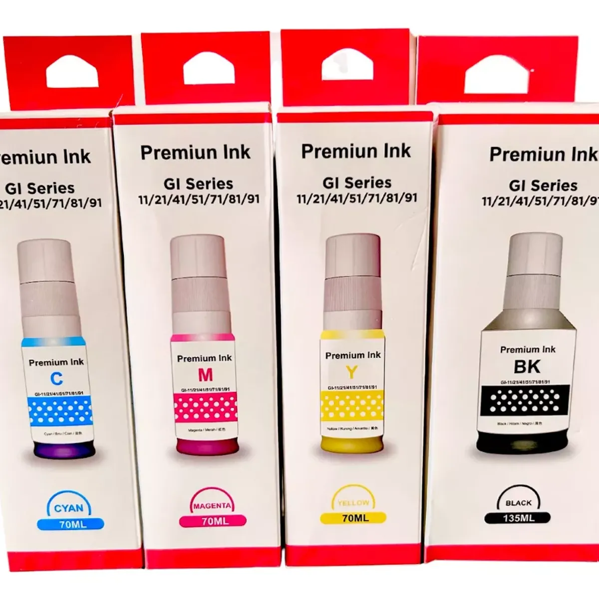 GENERICO - Kit 4 Tintas Genericas GI-11 Compatibles Con Canon G2160 Y G3160
