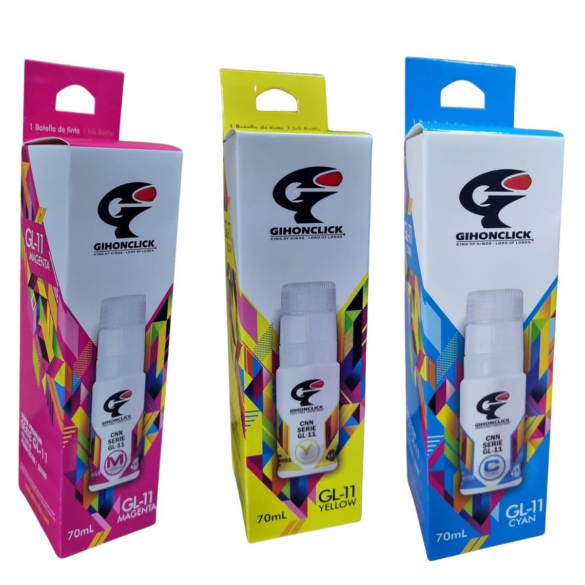 GENERICO - Kit 3 Tintas Genericas GI-11 Compatibles Con Canon G2160 Y G3160