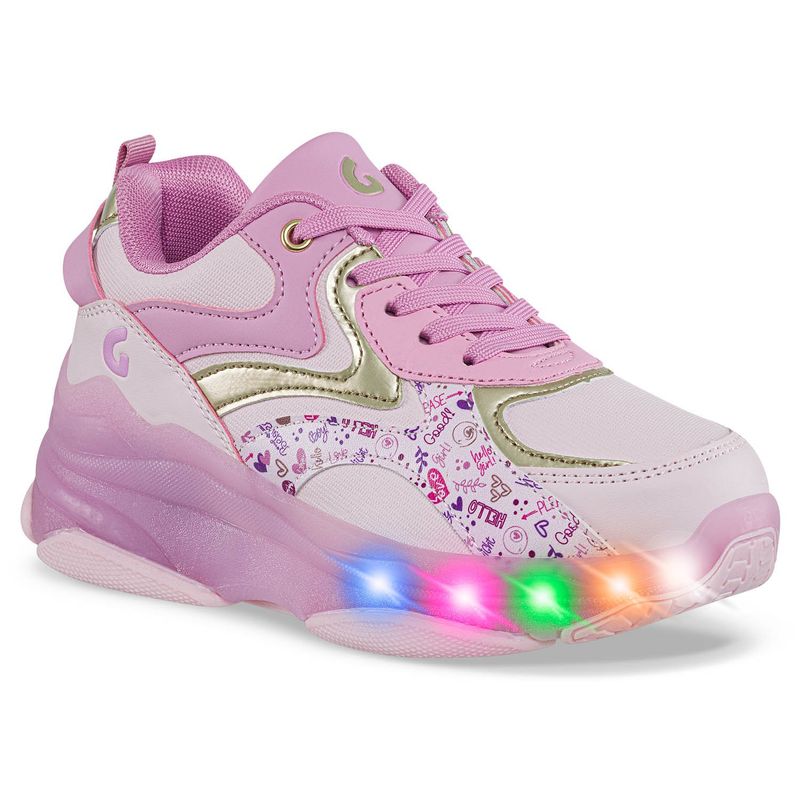LOS GOMOSOS - Tenis Patines Luces Lafta Rosa para Niña Los Gomosos