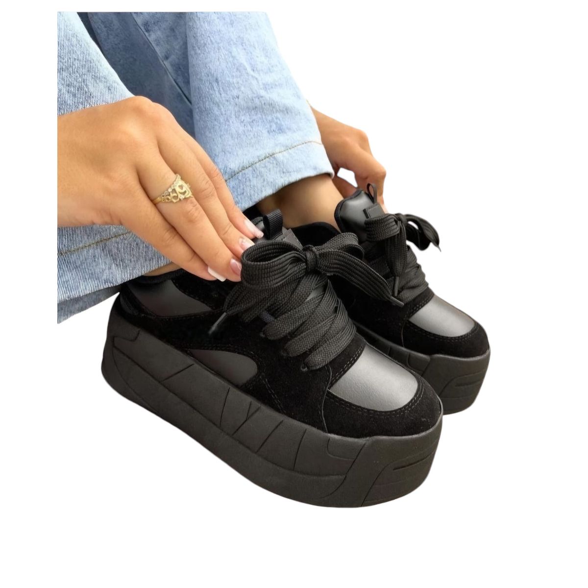 EVEGONZ - Tenis Plataforma Para Mujer Tenis Suela Alta de Moda