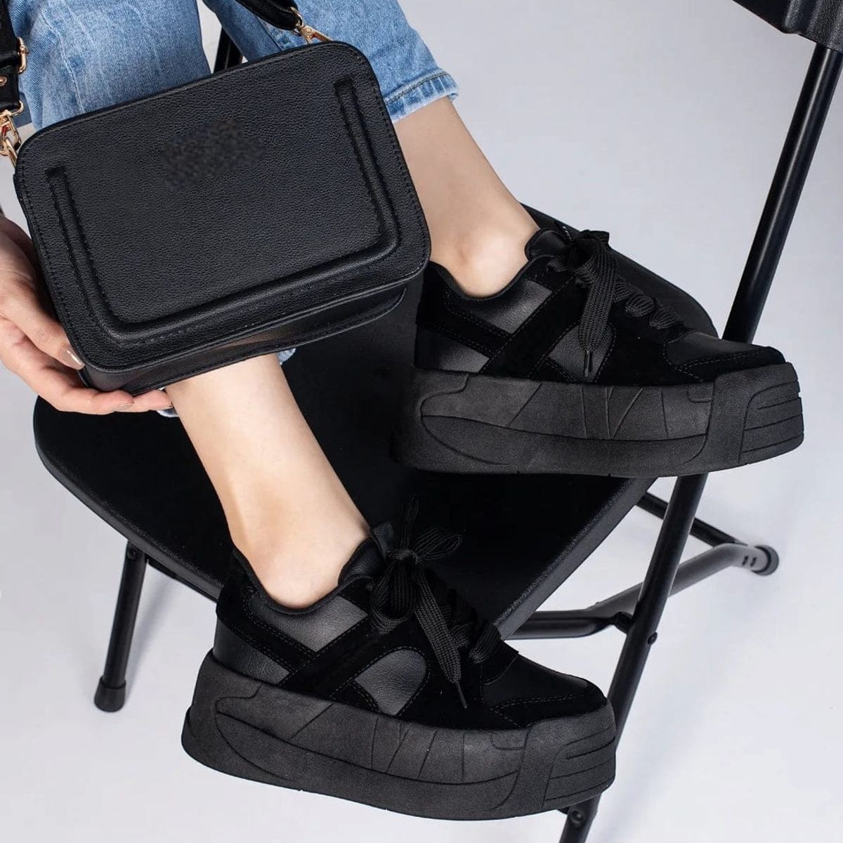 EVEGONZ - Tenis Plataforma Para Mujer Tenis Suela Alta de Moda