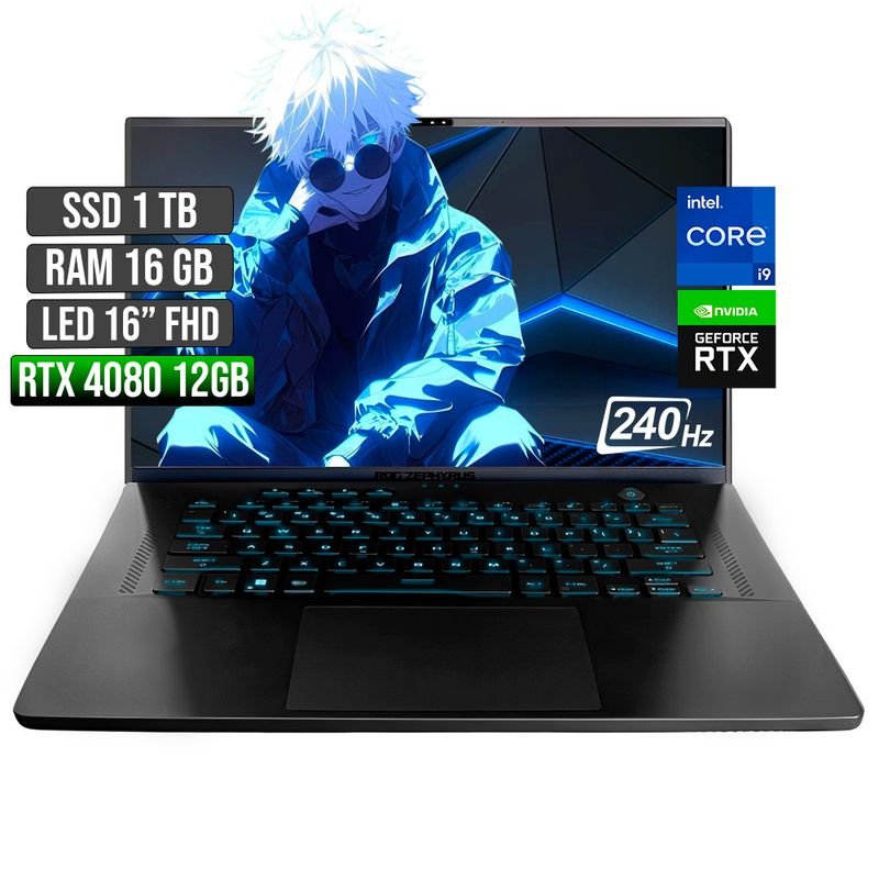 ASUS - ASUS ROG ZEPHYRUS INTEL CORE I9-13900H RTX 4080 12GB SSD 1TB RAM 16GB LED 16" FHD 240Hz