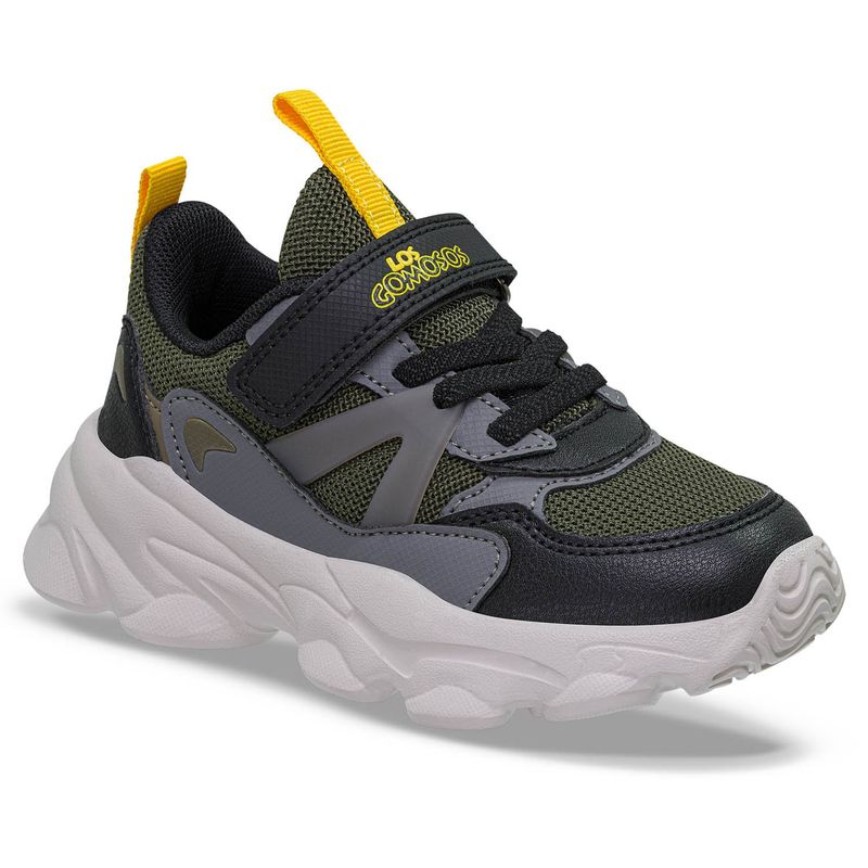LOS GOMOSOS - Tenis Urbanos Lumar Negro-Verde para Niño Los Gomosos
