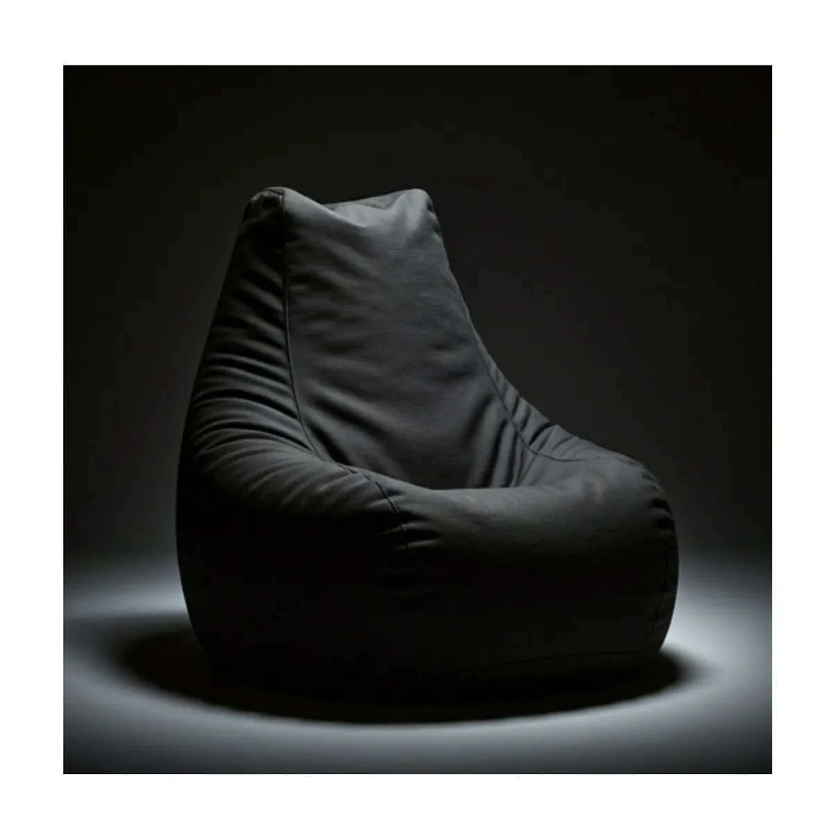 DORMIPUFF - Puff Silla Eco Cuero Tamaño Adulto Impermeable Elegante Negro Dormipuff Sas