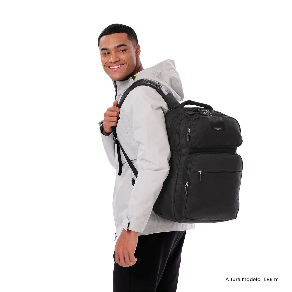 TOTTO - Morral Ejecutivo Porta PC 16" Suspension Negro Hombre