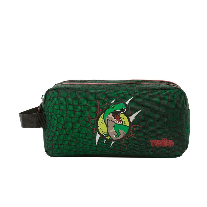 TOTTO - Cartuchera escolar Rex Dino Verde
