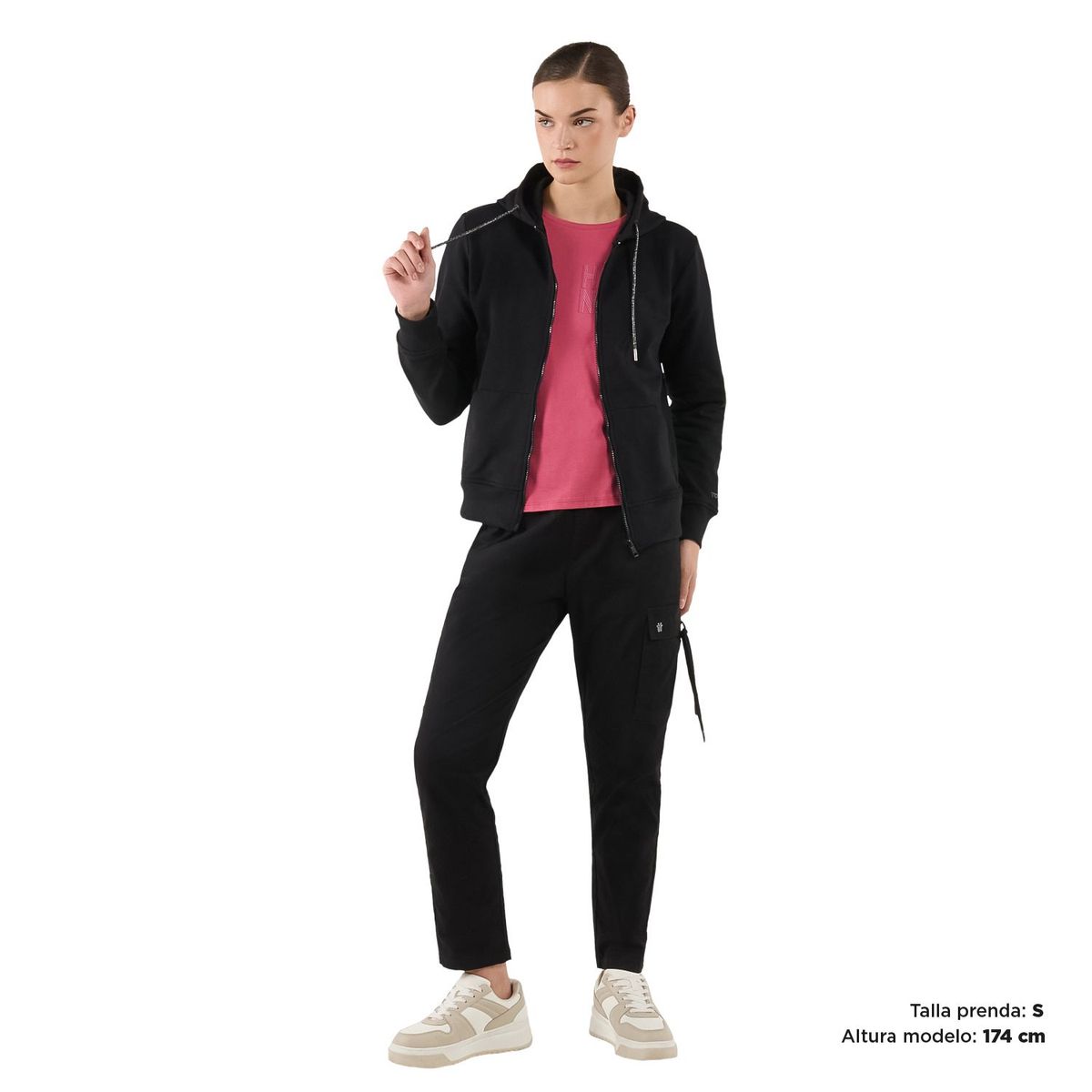 TOTTO - Buzo Para Mujer con Capota Gris Haily Totto