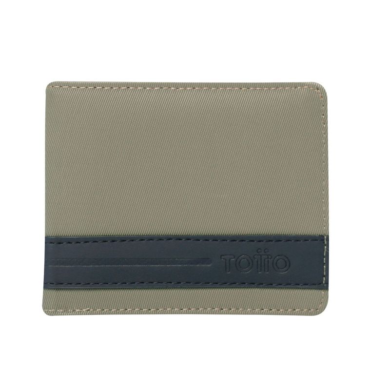 TOTTO - Billetera Vlideri 2.0 Con RFID Blocker Beige/Azul