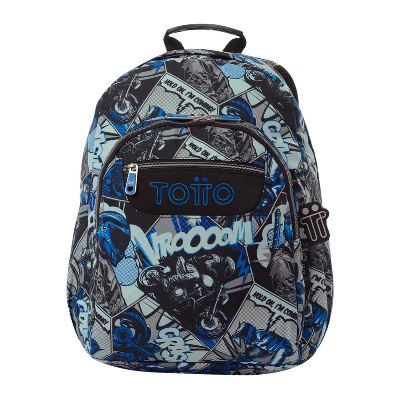 TOTTO - Morral Juvenil Porta PC 14" Acuarela Gris
