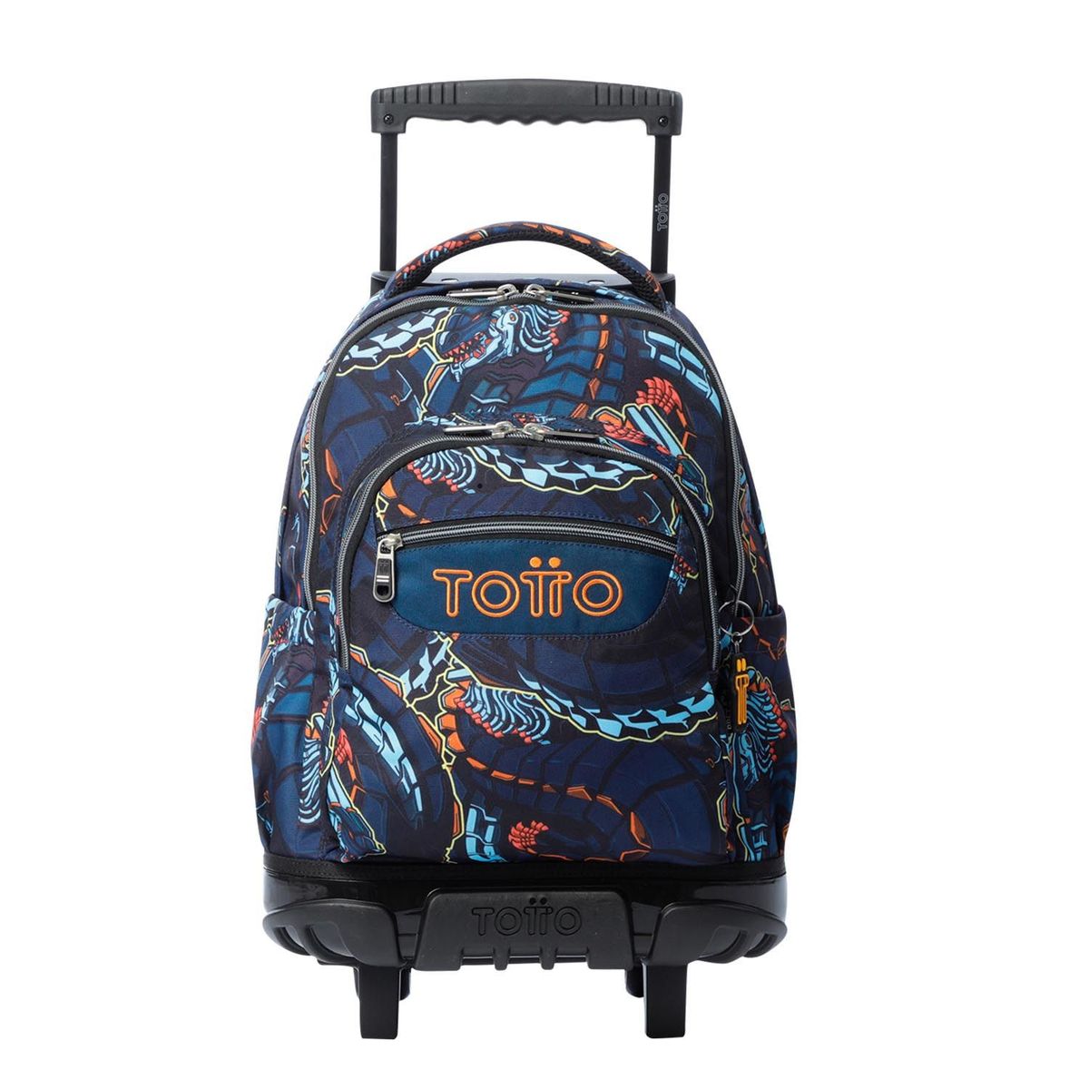 TOTTO - Morral Ruedas Niño Porta PC 15.4" Bomper Renglon Azul