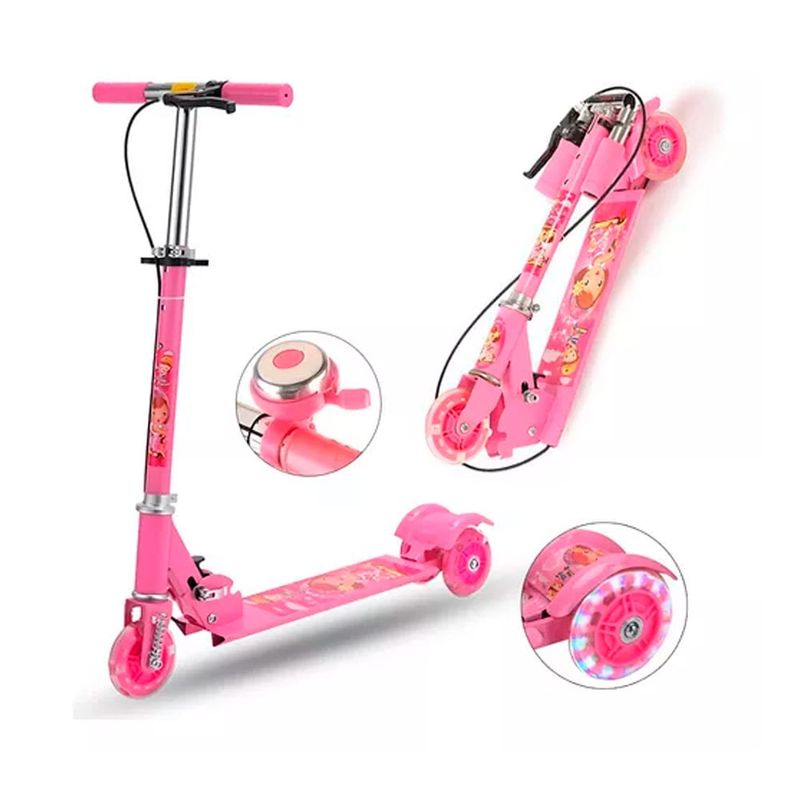 GENERICO - Patineta Para Niños en Aluminio Rosada