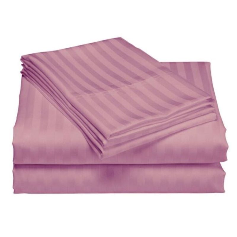 GENERICO - Juego Sabanas Cama Doble Color Rosa de Lujo