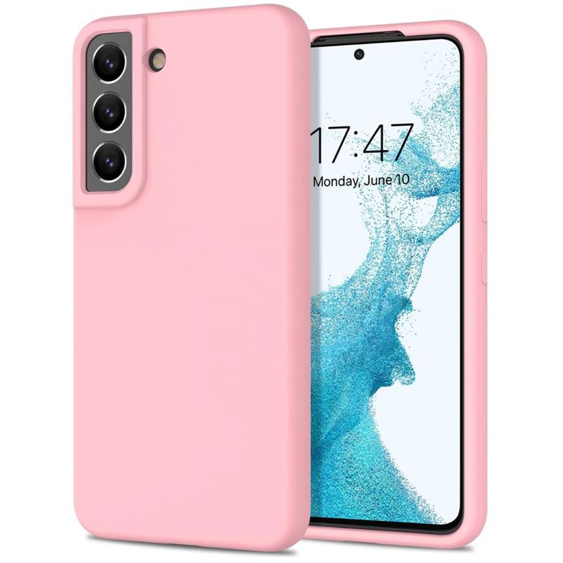 SPACE - Funda Estuche Silicone Case Compatible Con Samsung S22 Plus Rosa