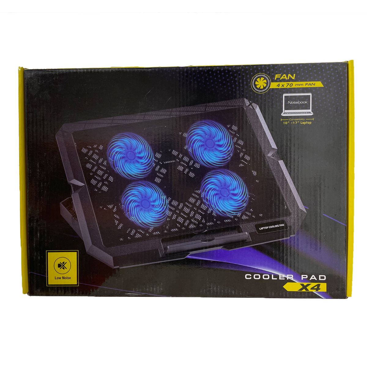 GENERICO - BASE REFRIGERANTE 4 VENTILADORES PARA PORTÁTIL HASTA 17"