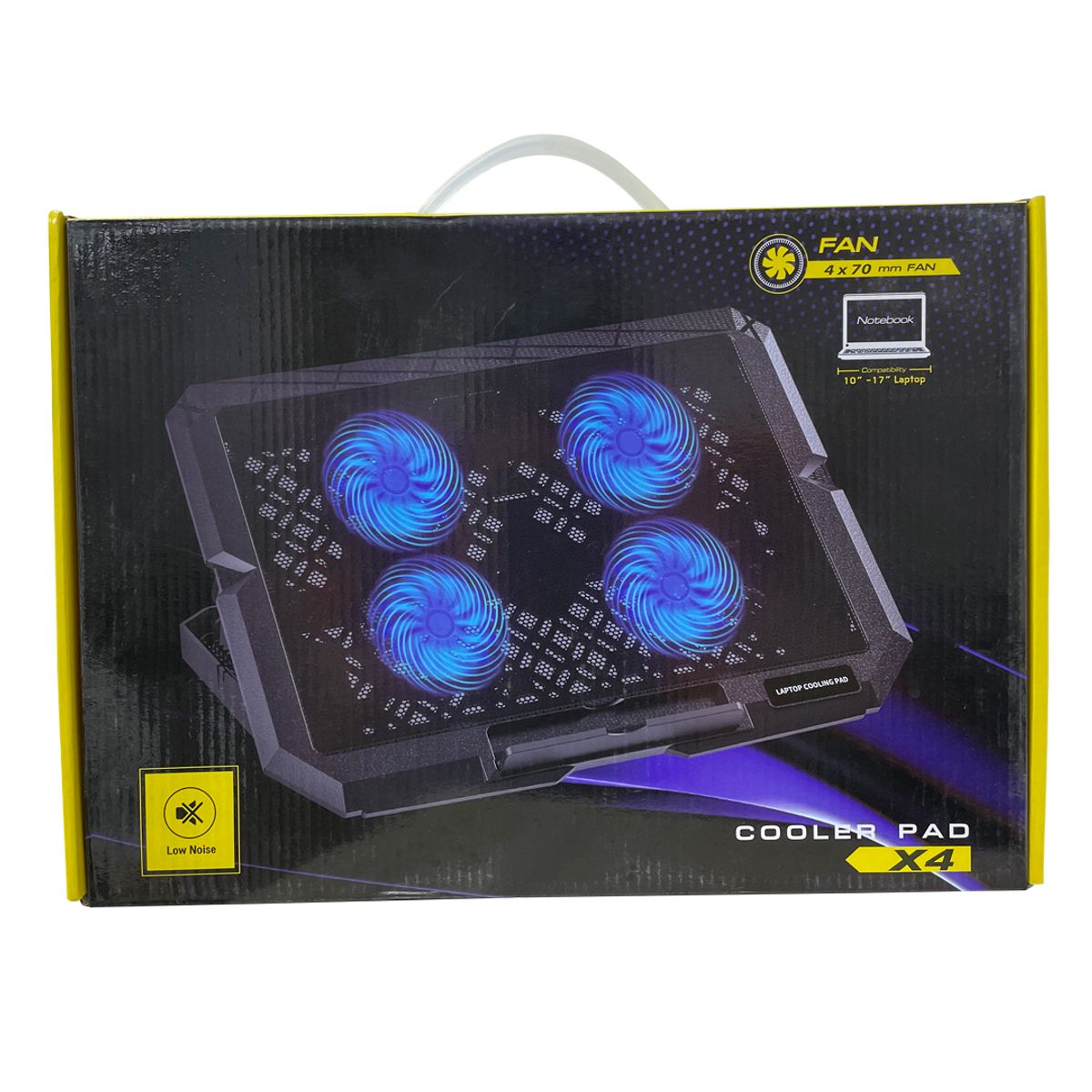 GENERICO - BASE REFRIGERANTE 4 VENTILADORES PARA PORTÁTIL HASTA 17"