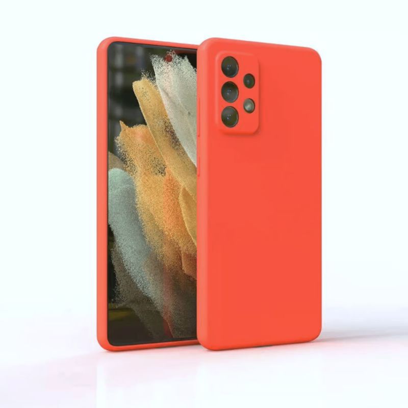 SPACE - Funda Estuche Silicone Case Compatible Con Samsung A53 5G Salmon