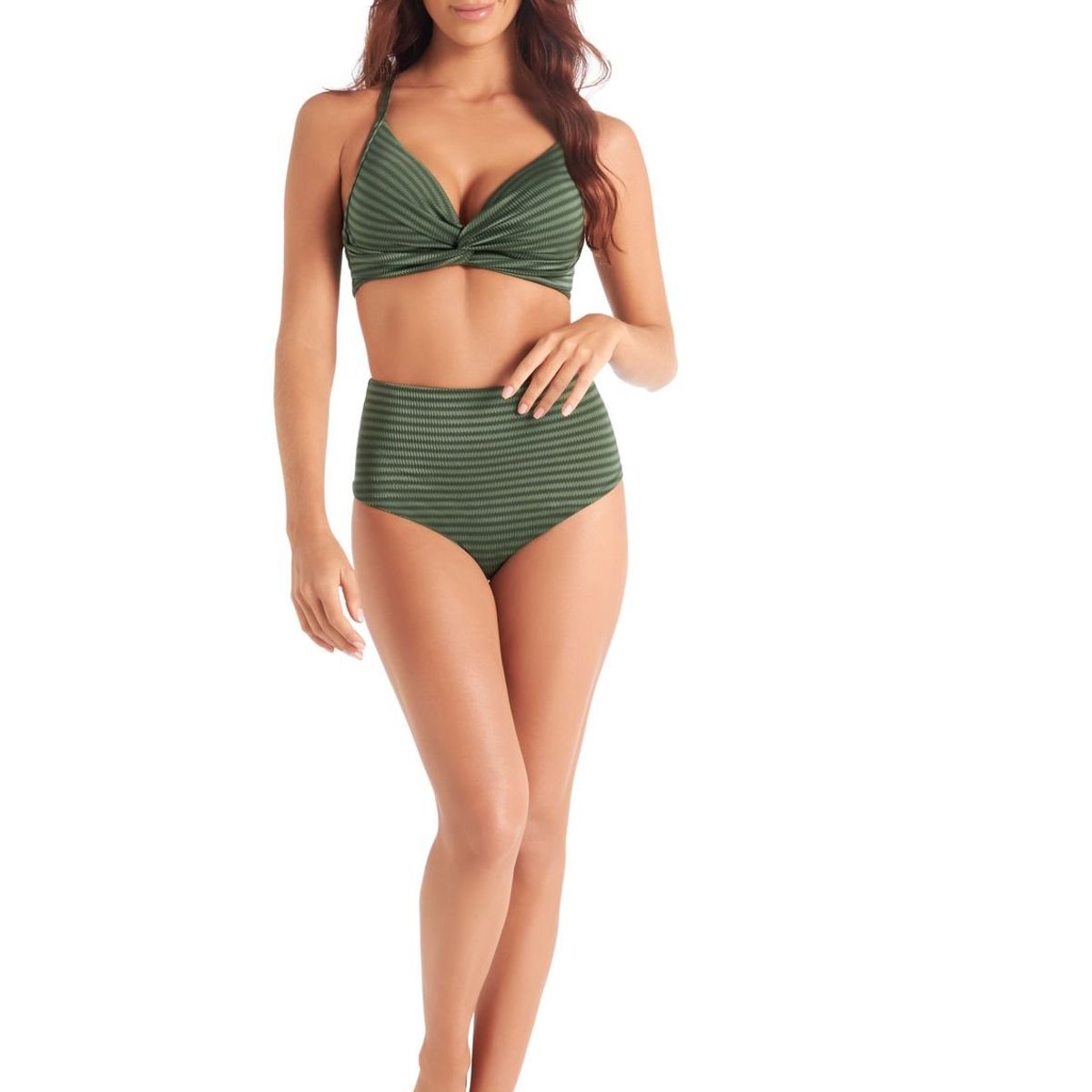 CHAMELA - Vestido De Baño Top Verde Oliva 43705