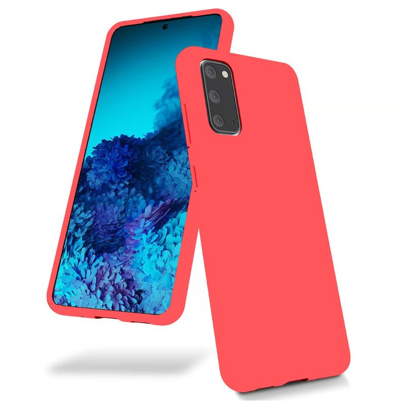 SPACE - Funda Estuche Silicone Case Compatible Con Samsung S20 FE Salmon