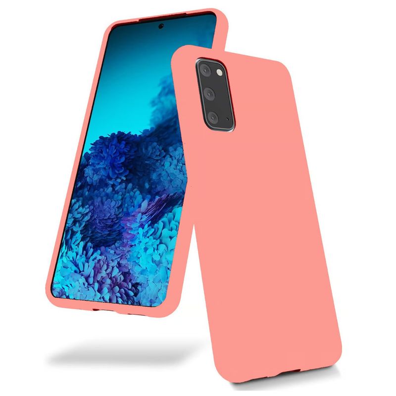 SPACE - Funda Estuche Silicone Case Compatible Con Samsung S20 FE Rosa
