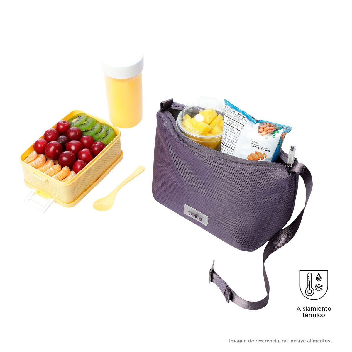 TOTTO - Lonchera con Aislamiento Térmico Root S Morada