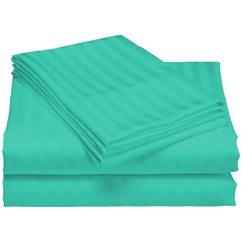 ZHOPI CO - Juego Sabanas Cama KING Color Verde de Lujo