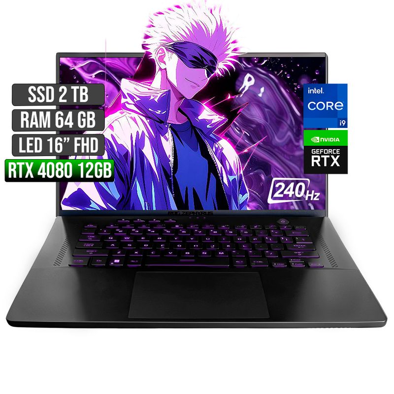 ASUS - Portátil Gamer Asus Rog Zephyrus Intel I9 RTX 4080 12GB 2TB 64GB