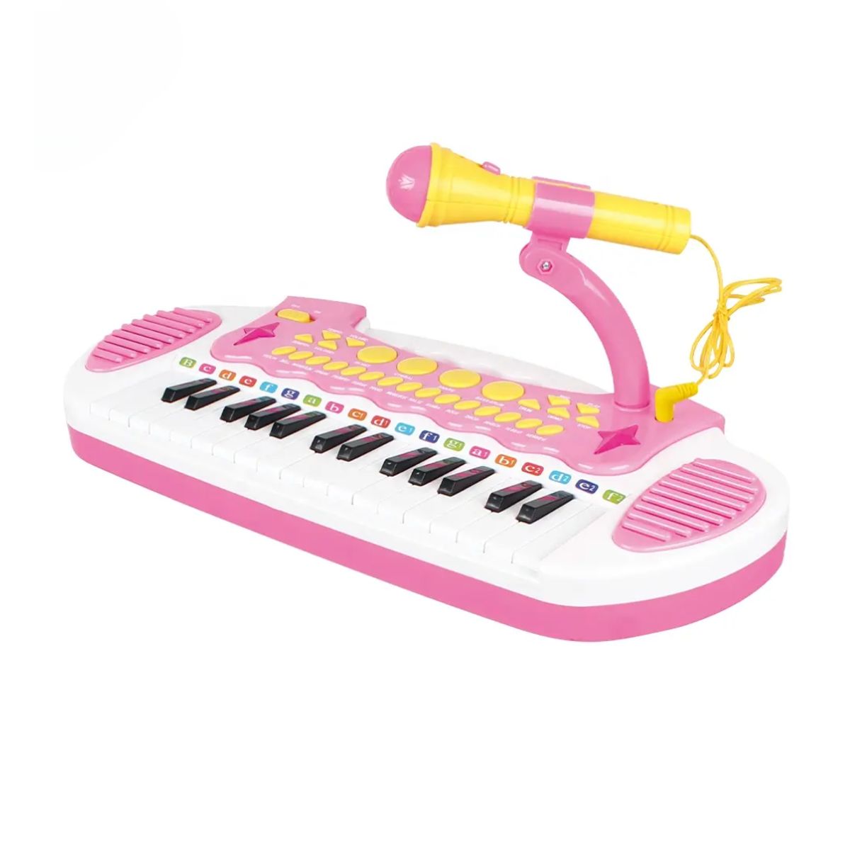 KIDSHOP - Karaoke Piano Organeta Teclado Luces Microfono Niños Rosado