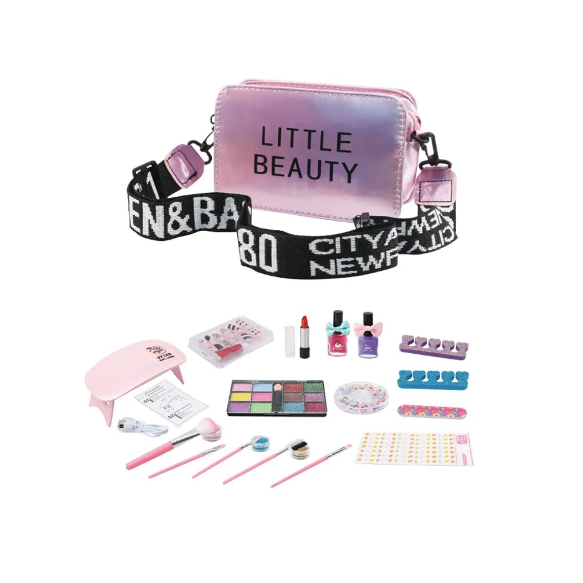 KIDSHOP - Bolso Kit Maquillaje Pinta Uñas Maquina Secante X1248